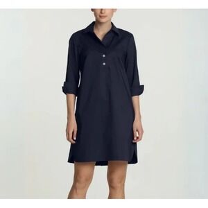 Hinson Wu Womens Aileen Dress Sz S Blue Button Back Career‎ Preppy Lagenlook